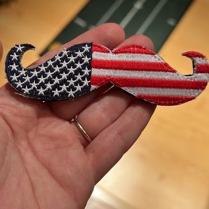 Patriotic Mustache Patches (Pack of 48)